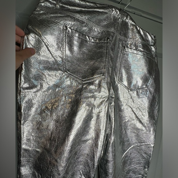 ASOS Metallic Straight Leg Pants - Picture 8 of 12